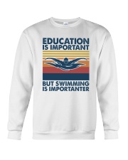 SWIMMING Education Is Important Crewneck Sweatshirt tile