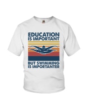 SWIMMING Education Is Important Youth T-Shirt tile