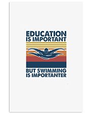 SWIMMING Education Is Important Vertical Poster tile