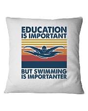 SWIMMING Education Is Important Square Pillowcase tile