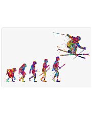 SKIING Poster Evolution Watercolor 36x24 Poster front