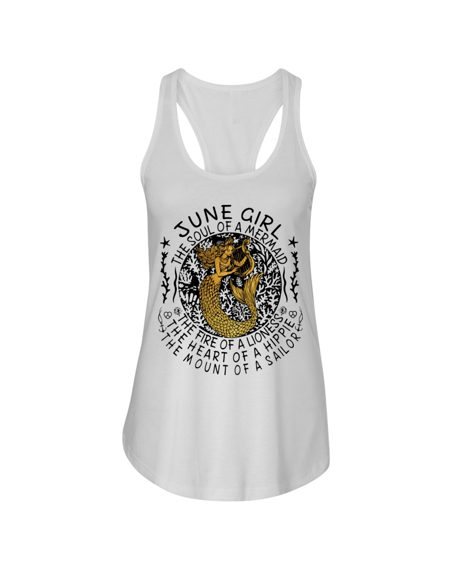 June Girl The Soul Of A Mermaid Ladies Flowy Tank