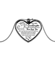Gift for GrandDaughter Metallic Heart Necklace front
