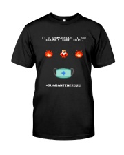 Funny 8 bit quarantine 2020 Classic T-Shirt front