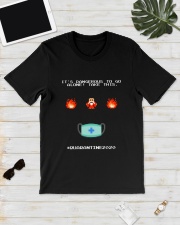 Funny 8 bit quarantine 2020 Classic T-Shirt lifestyle-mens-crewneck-front-17