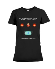 Funny 8 bit quarantine 2020 Premium Fit Ladies Tee thumbnail