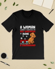 Quarantine and Dachshund Classic T-Shirt lifestyle-mens-crewneck-front-19
