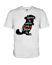 Home is where my chin is V-Neck T-Shirt thumbnail