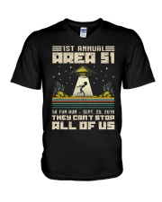 1ST ANNUAL AREA 51 - UFO V-Neck T-Shirt thumbnail
