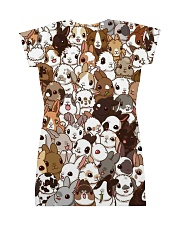 Rabbit dress cute cartoon bunnies All-over Dress back