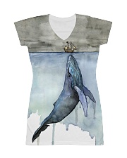 Whale dress watercor whale All-over Dress front