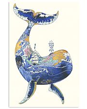 Whale poster art watercolor 11x17 Poster front