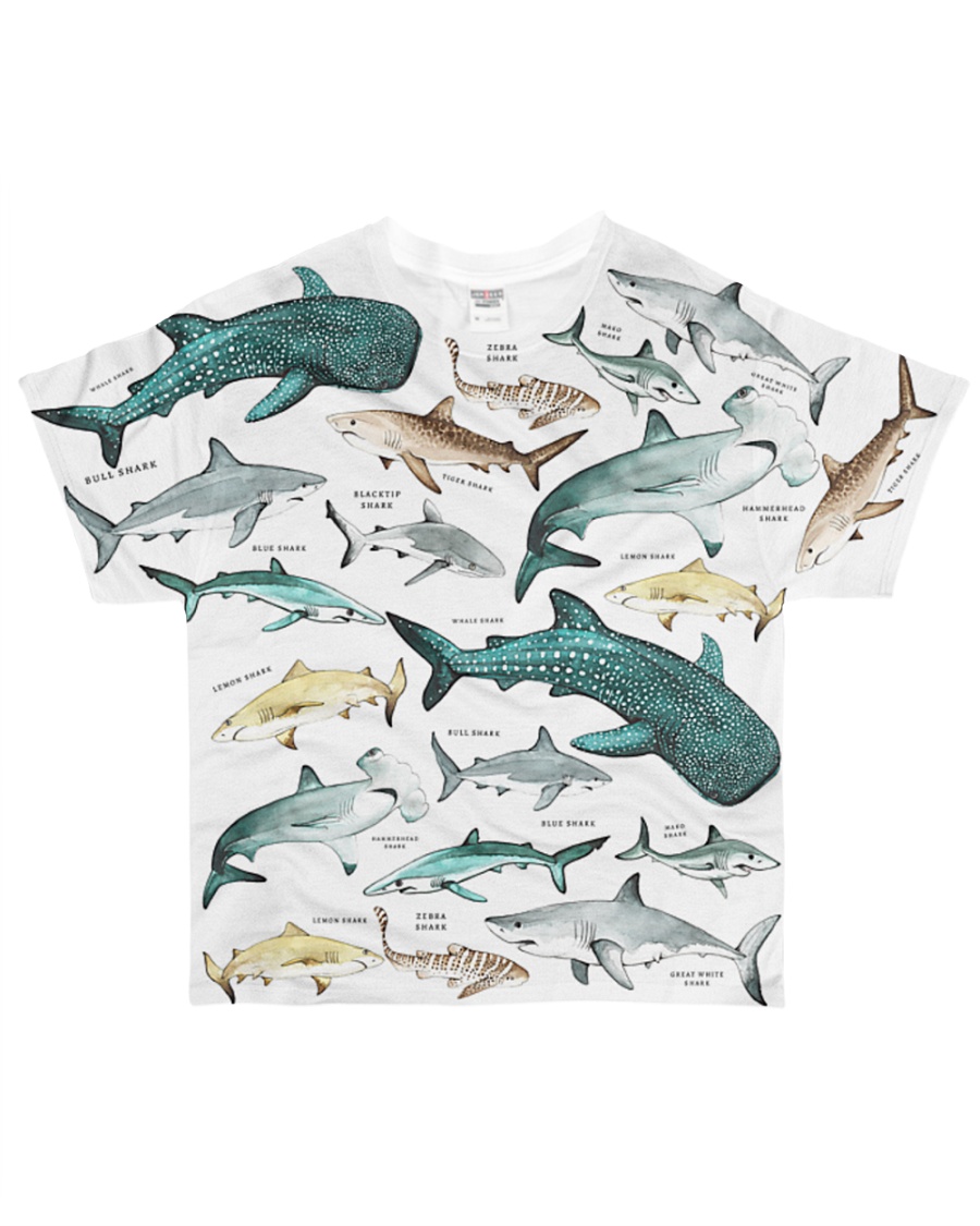 Shark I love Sharks All-over T-Shirt