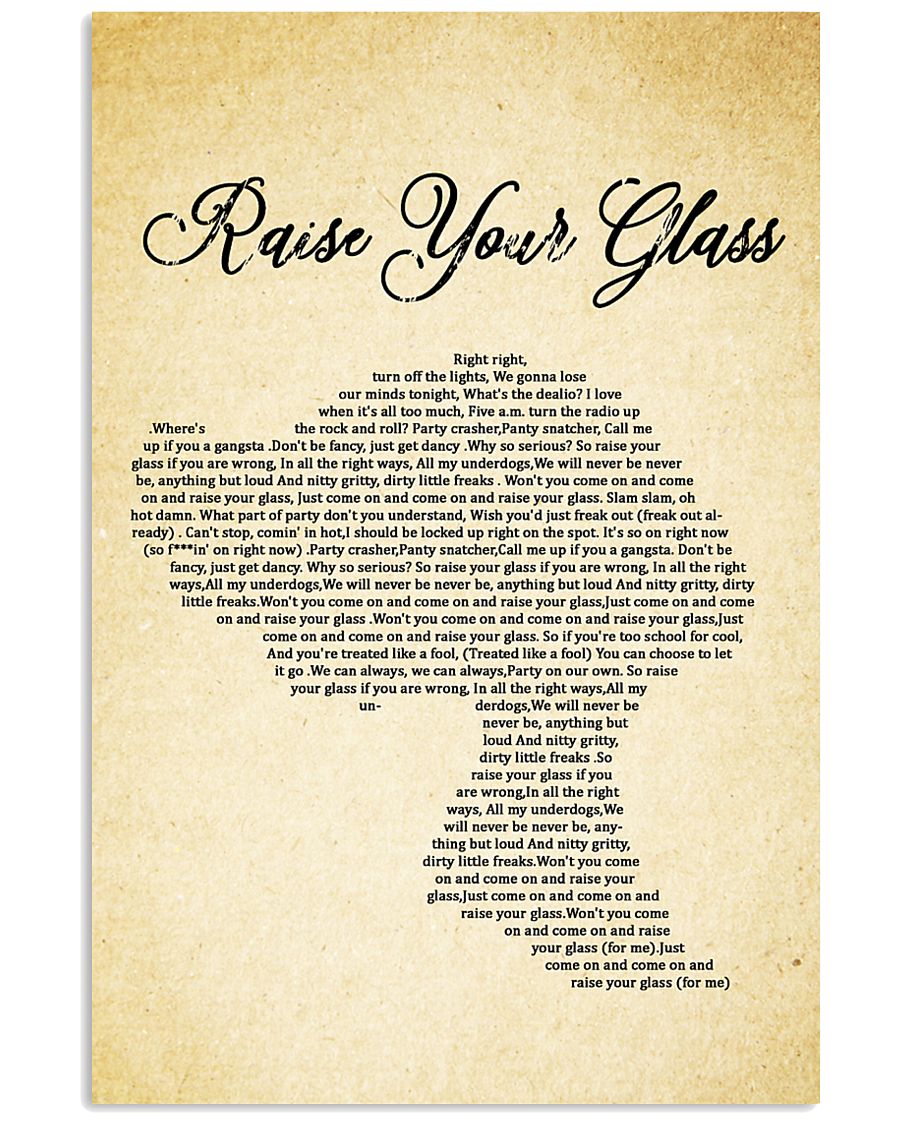 RAISE YOUR GLASS 11x17 Poster