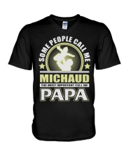 CALL ME MICHAUD PAPA THING SHIRTS V-Neck T-Shirt thumbnail