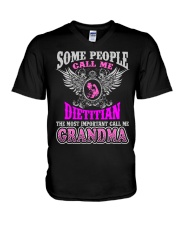 CALL ME DIETITIAN GRANDMA JOB SHIRTS V-Neck T-Shirt thumbnail