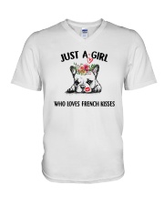 I LOVE FRENCH KISSES V-Neck T-Shirt thumbnail