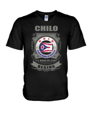 I love Chilo-OH flag gifts Shirt V-Neck T-Shirt thumbnail