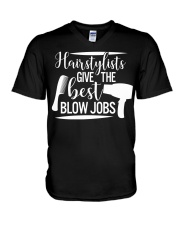 Hairstylists give the best blow jobs V-Neck T-Shirt thumbnail