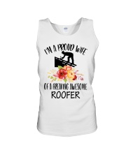 I'm a proud Wife of a freaking awesome Roofer Unisex Tank thumbnail