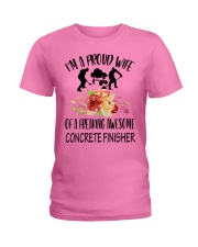 I'm a proud Wife of a freaking awesome Concrete Ladies T-Shirt front