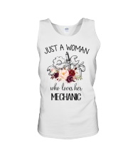 Just a woman who loves her Mechanic Unisex Tank thumbnail