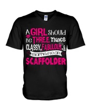 Scaffolder Girl V-Neck T-Shirt thumbnail