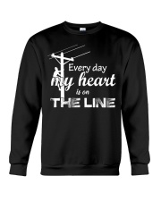 Every day my heart is on the line Crewneck Sweatshirt thumbnail