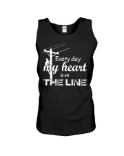 Every day my heart is on the line Unisex Tank thumbnail