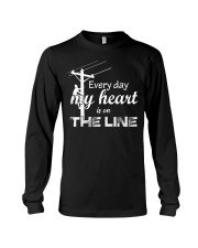 Every day my heart is on the line Long Sleeve Tee thumbnail