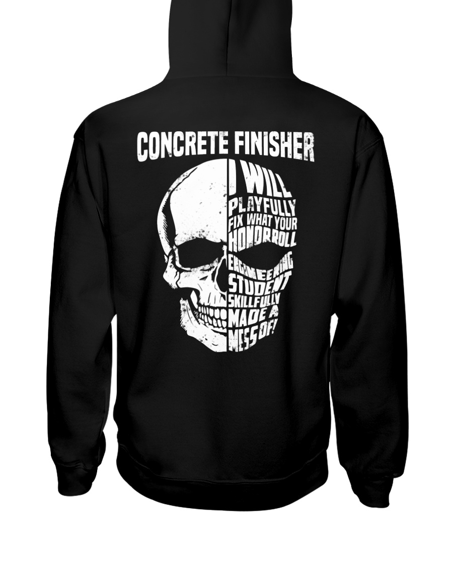 Concrete Finisher Skull Hooded Sweatshirt