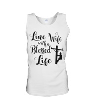 Line Wife With A Blessed Life Unisex Tank thumbnail
