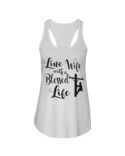 Line Wife With A Blessed Life Ladies Flowy Tank thumbnail