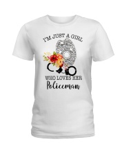 I'm just a girl who loves her policeman Ladies T-Shirt thumbnail