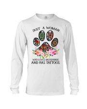 Just a woman who loves Dachshunds and has tattoos Long Sleeve Tee thumbnail