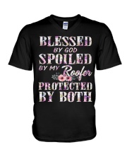 Blessed by God Spoiled By My Roofer V-Neck T-Shirt thumbnail