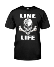 Lineman Life Skull Classic T-Shirt thumbnail