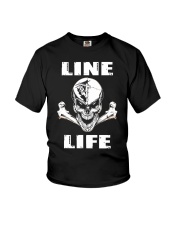 Lineman Life Skull Youth T-Shirt thumbnail