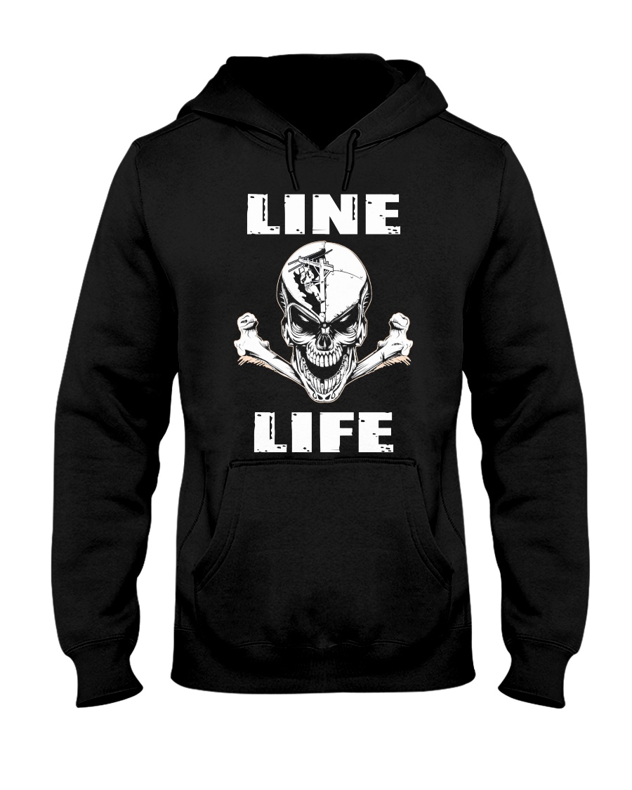 Lineman Life Skull Hooded Sweatshirt