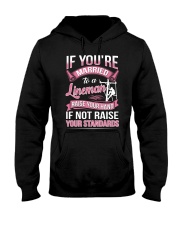 If you're married to a Lineman raise your hand Hooded Sweatshirt thumbnail