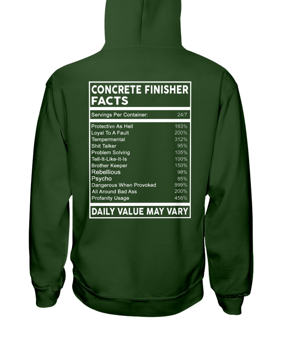 Concrete Finisher Facts Hooded Sweatshirt