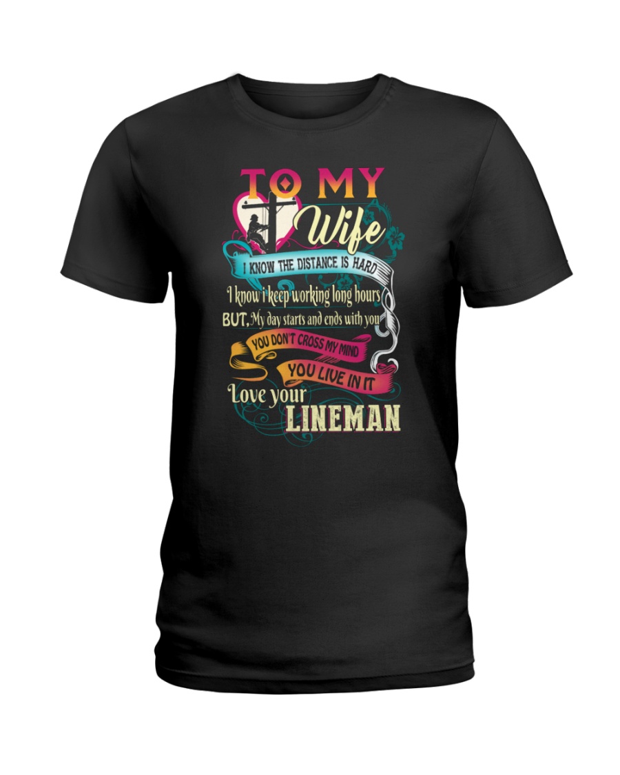 Lineman Wife Ladies T-Shirt