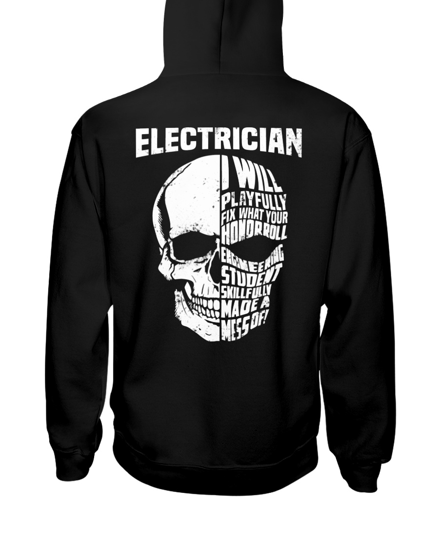 Electrician Skull Hooded Sweatshirt