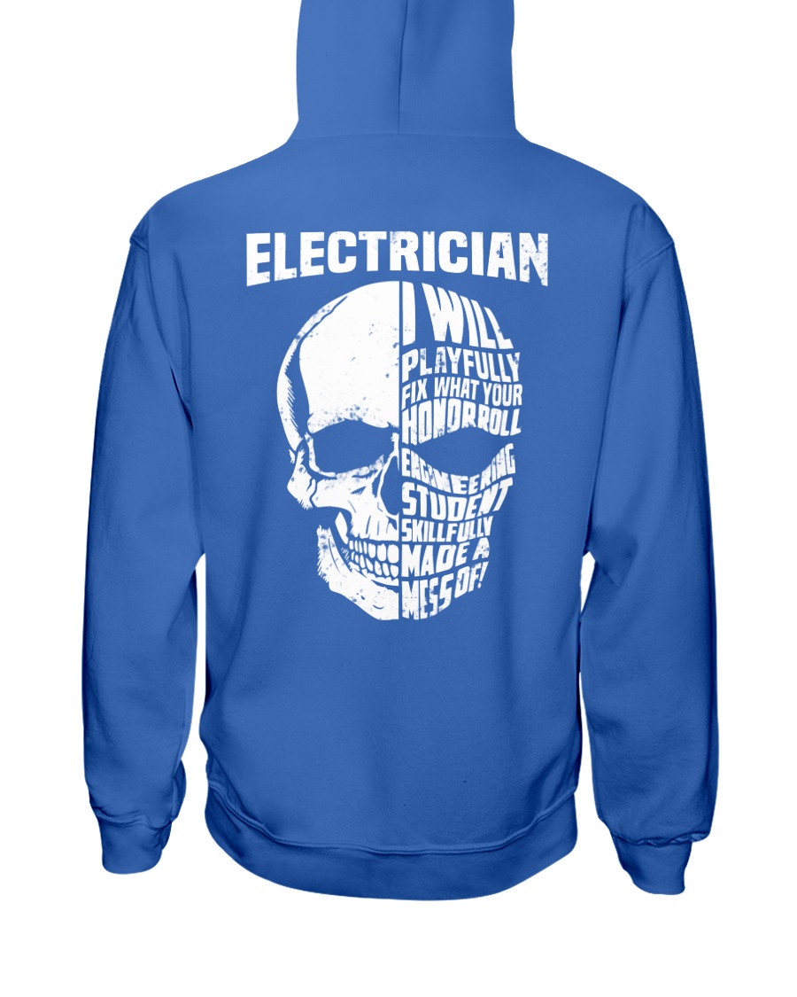 Electrician Skull Hooded Sweatshirt