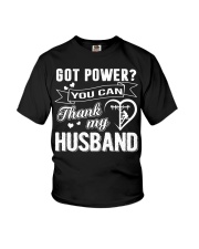 Got powe you can thank my husband Youth T-Shirt thumbnail