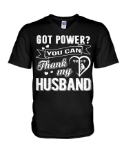 Got powe you can thank my husband V-Neck T-Shirt thumbnail