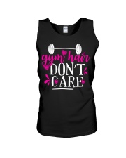 Gym hair don't care Unisex Tank thumbnail