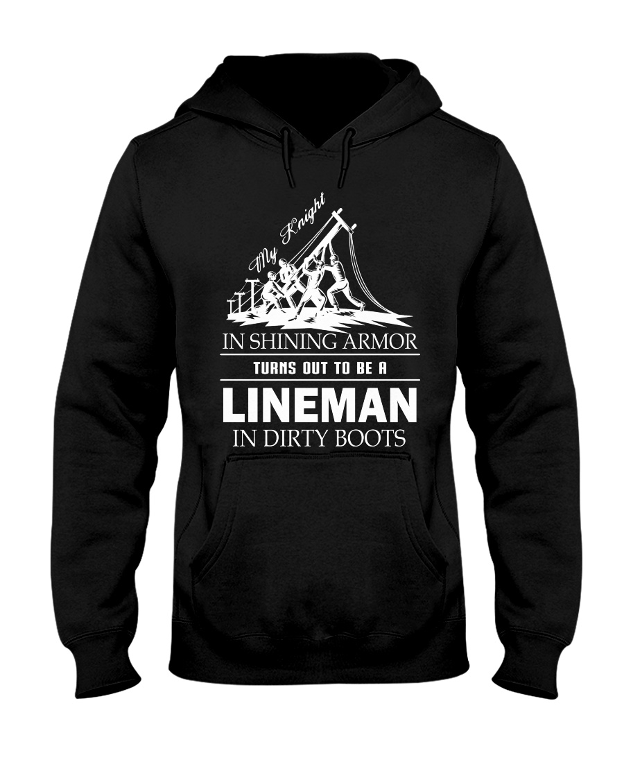 Lineman in dirty boots Hooded Sweatshirt