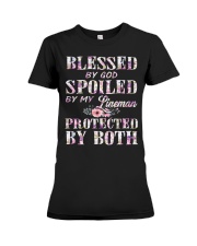 Blessed by God Spoiled By My Lineman Premium Fit Ladies Tee thumbnail