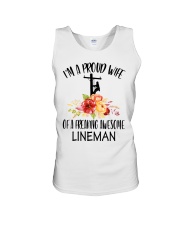 I'm A Proud Wife Of A Freaking Awesone Lineman Unisex Tank thumbnail